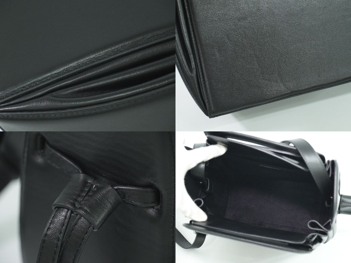 AMI PARIS アコーディオン 2WAY ショルダーバッグ ブラック