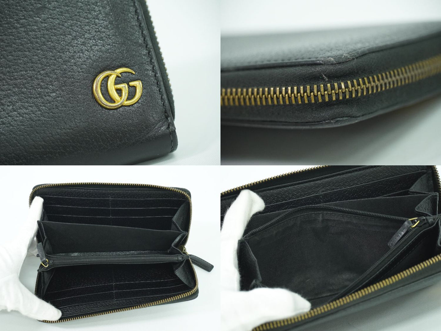 GUCCI GGマーモント 長財布 ブラック 428736