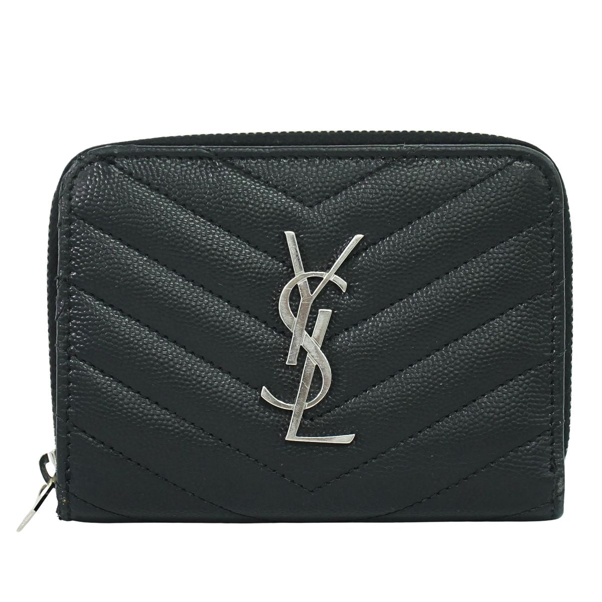 SAINT LAURENT YSL ロゴ 折財布 ブラック