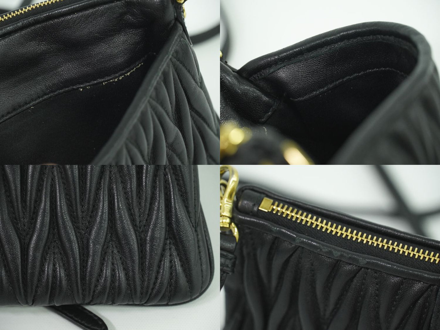 MIU MIU マテラッセ 2WAY ショルダーバッグ ブラック