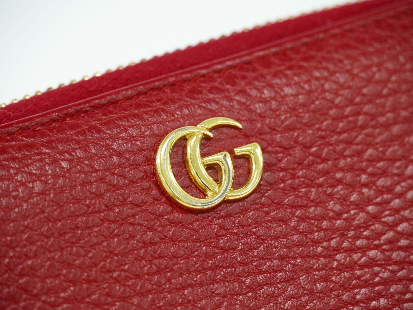GUCCI GGマーモント 長財布 レッド 456117