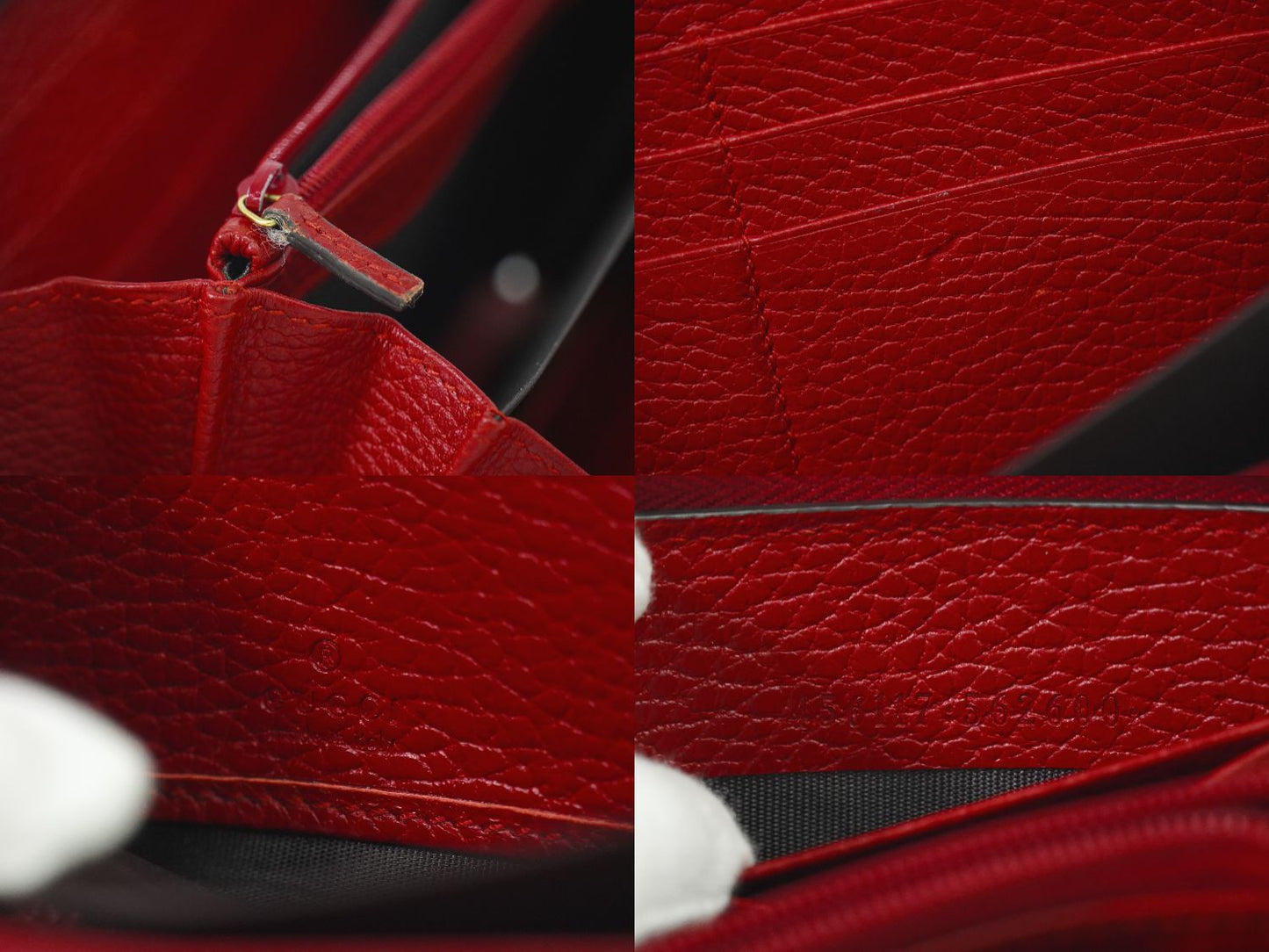GUCCI GGマーモント 長財布 レッド 456117