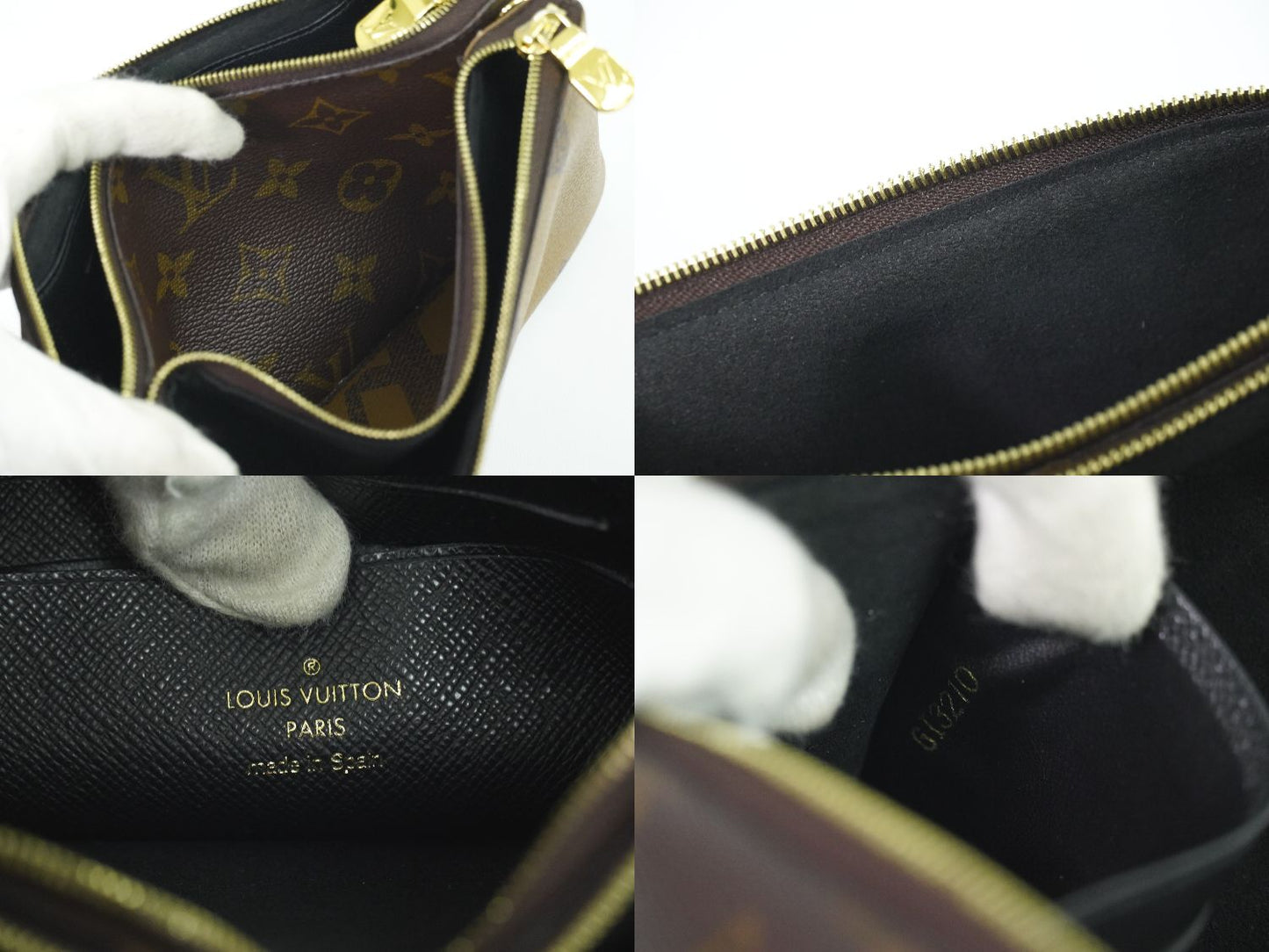 LOUIS VUITTON ポシェット ドゥーブルジップ モノグラム ジャイアント リバース ポーチ M69203