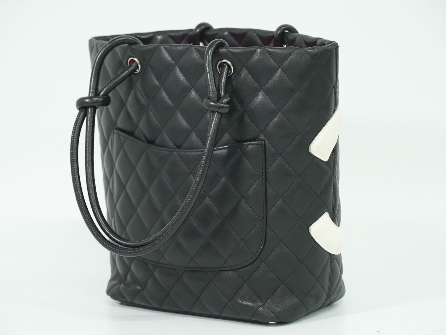 CHANEL ココマーク カンボンライン トートバッグ ブラック ホワイト
