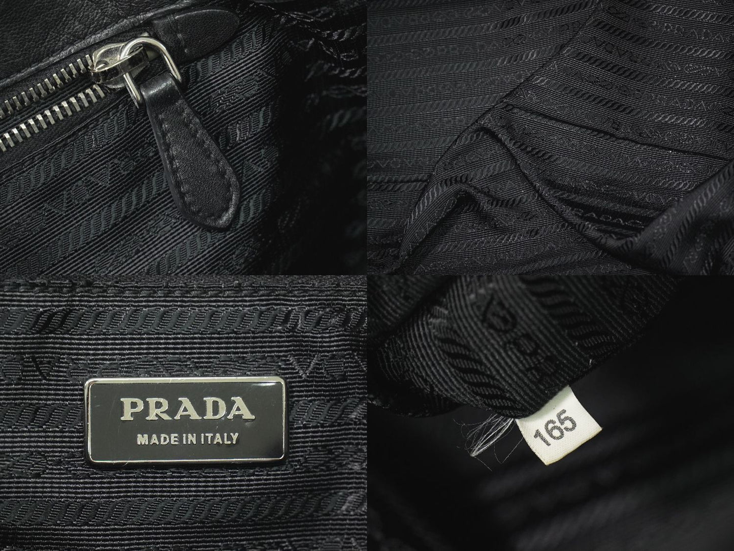PRADA ギャザー トートバッグ ブラック