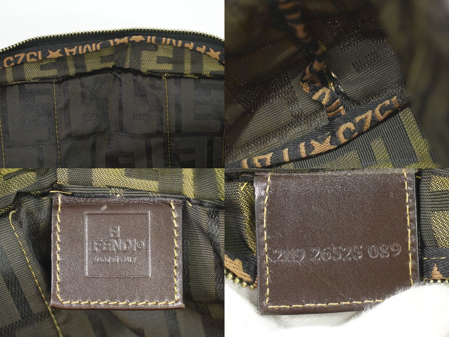 FENDI ズッカ ハンドバッグ ブラウン 26525