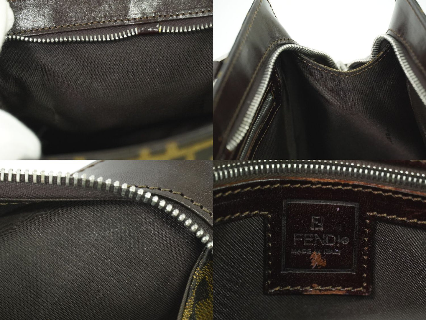 FENDI ズッカ ハンドバッグ ブラウン