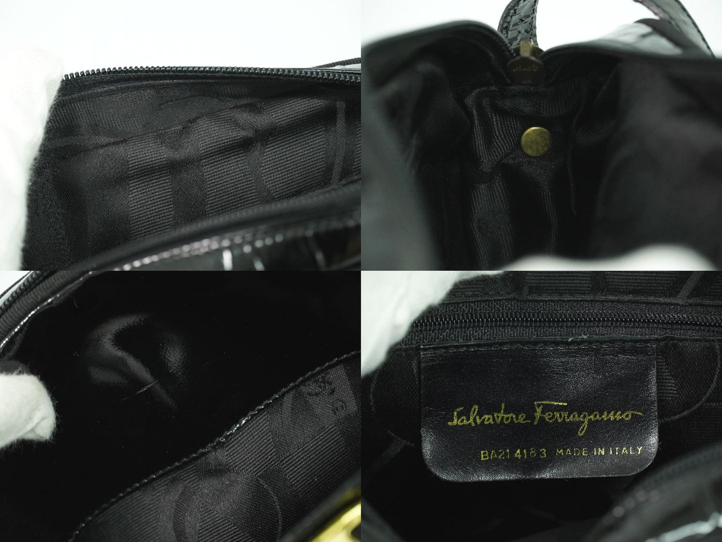 Salvatore Ferragamo ヴァラ ショルダーバッグ ブラック