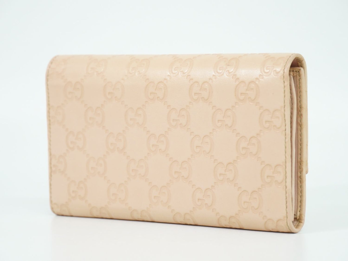 GUCCI グッチシマ レザー 長財布 ピンク 190336