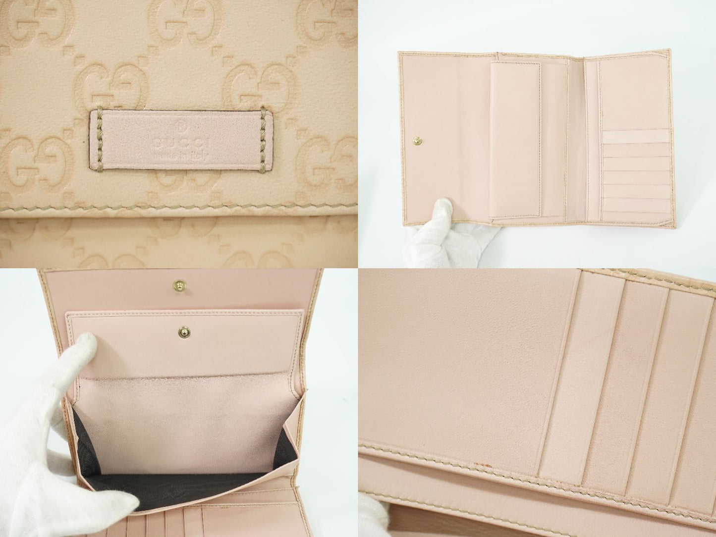 GUCCI グッチシマ レザー 長財布 ピンク 190336