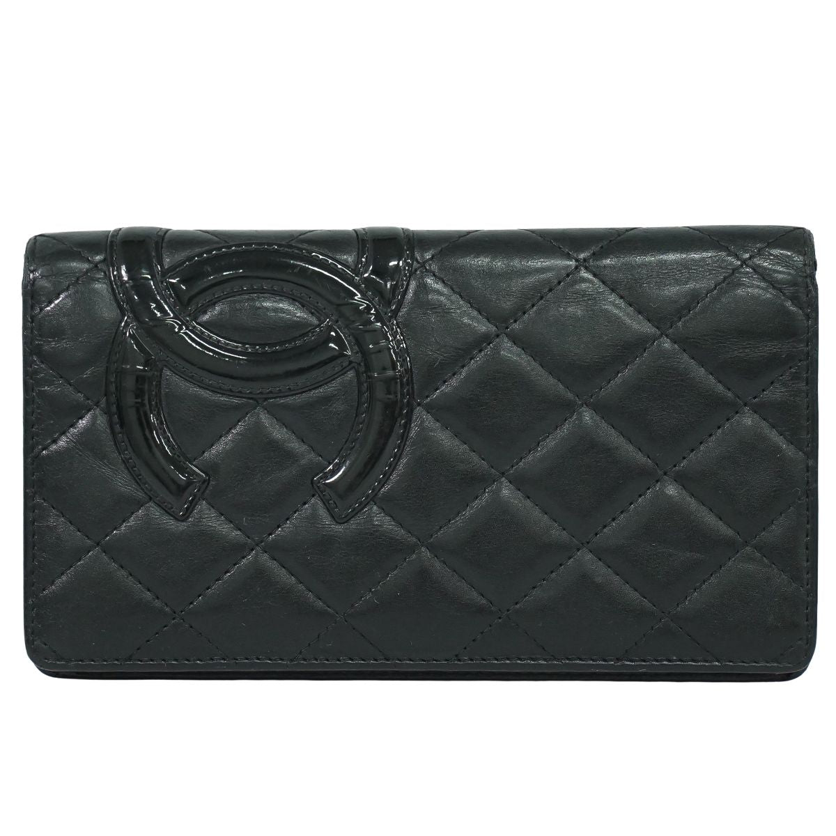 CHANEL ココマーク カンボンライン 長財布 ブラック
