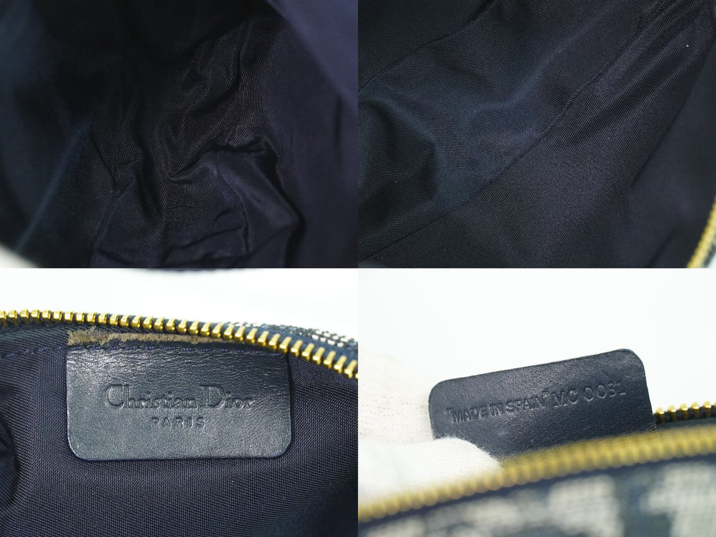 Christian Dior サドル トロッター ショルダーバッグ ネイビー