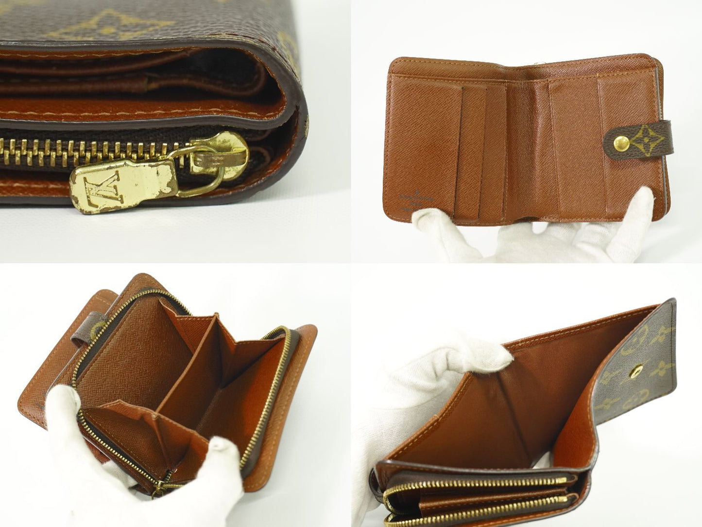 LOUIS VUITTON コンパクトジップ モノグラム 折財布 M61667