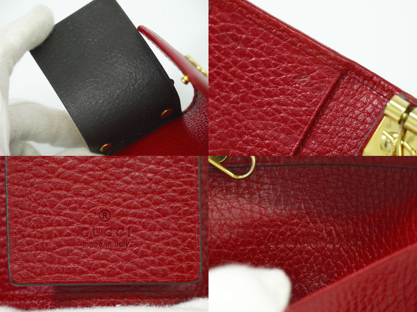 GUCCI GGマーモント キーケース 6連 レッド 456118