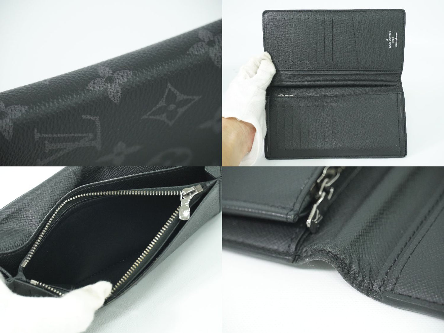 LOUIS VUITTON ポルトフォイユ ブラザ モノグラム エクリプス 長財布 M61697