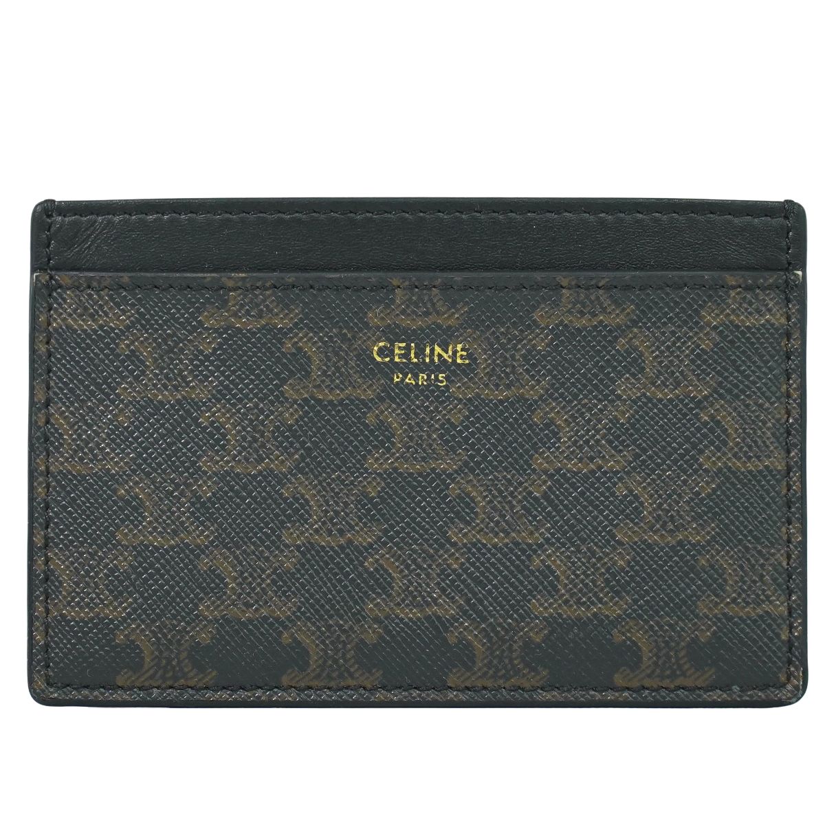 CELINE トリオンフ カードケース ブラック ブラウン