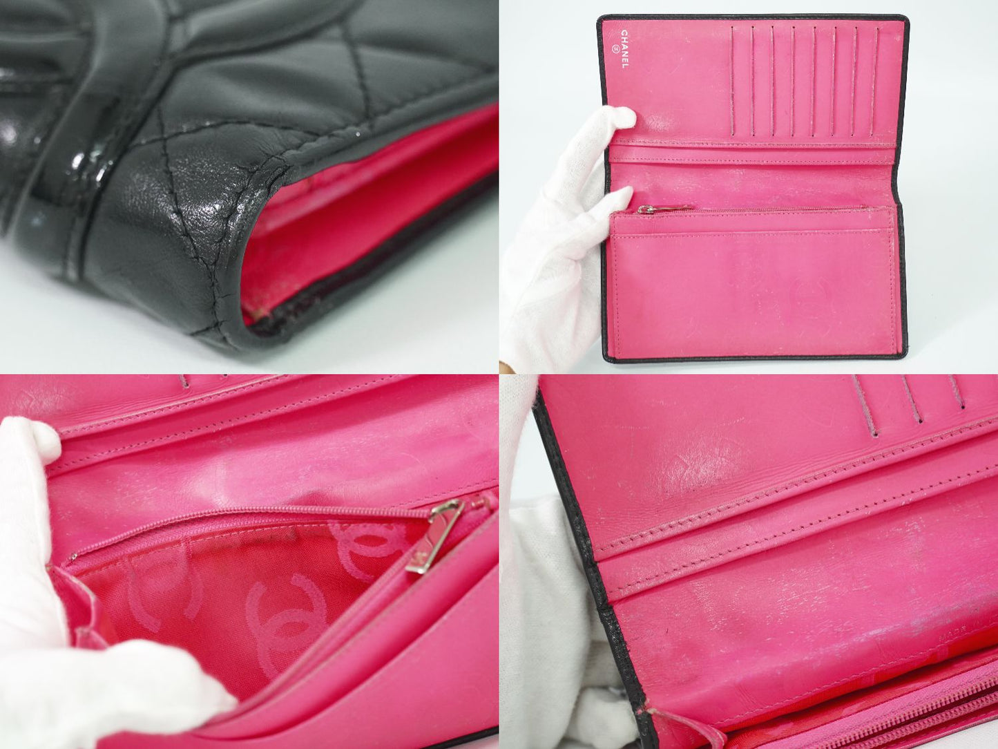 CHANEL ココマーク カンボンライン 長財布 ブラック