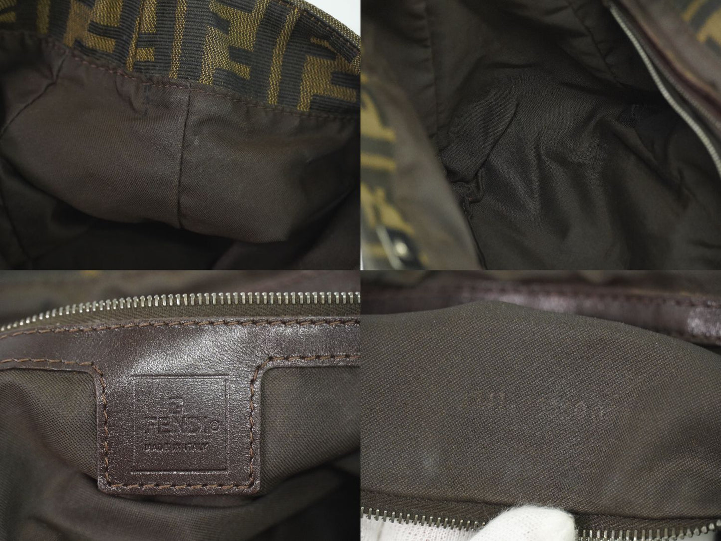 FENDI ズッカ ハンドバッグ ブラウン 26329