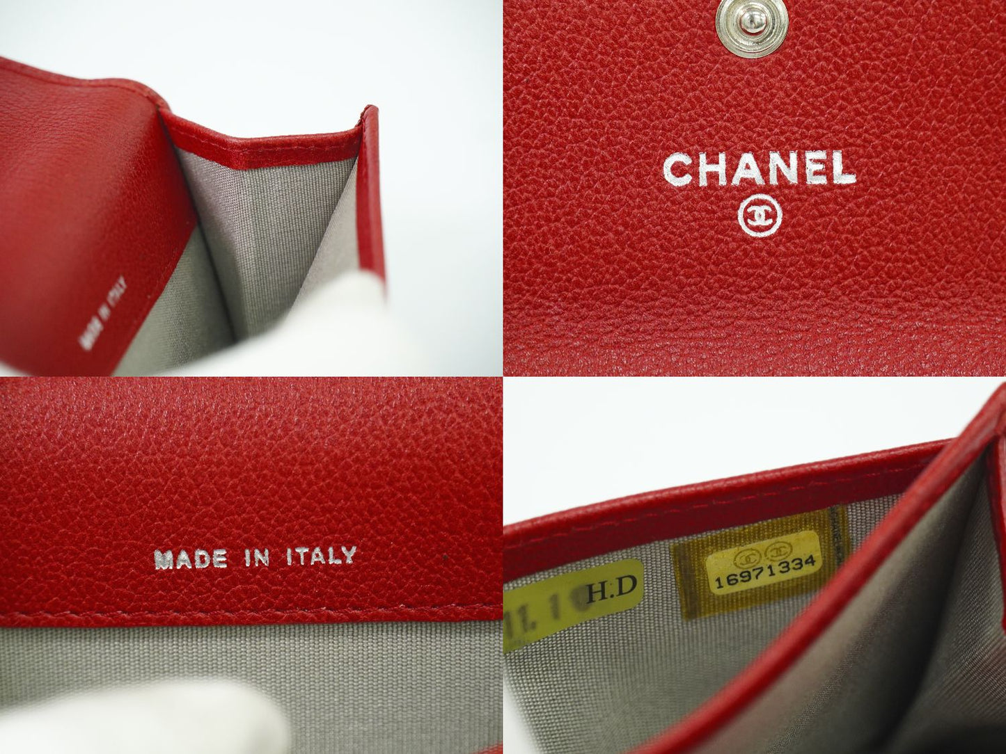 CHANEL ココマーク カメリア カードケース レッド