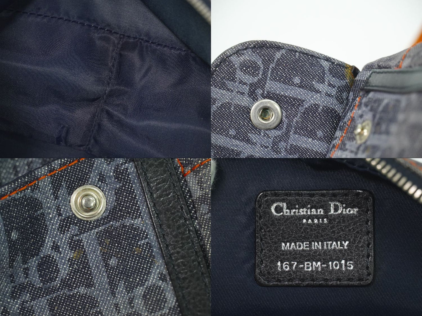 Christian Dior フライトライン トロッター ショルダーバッグ ネイビー オレンジ