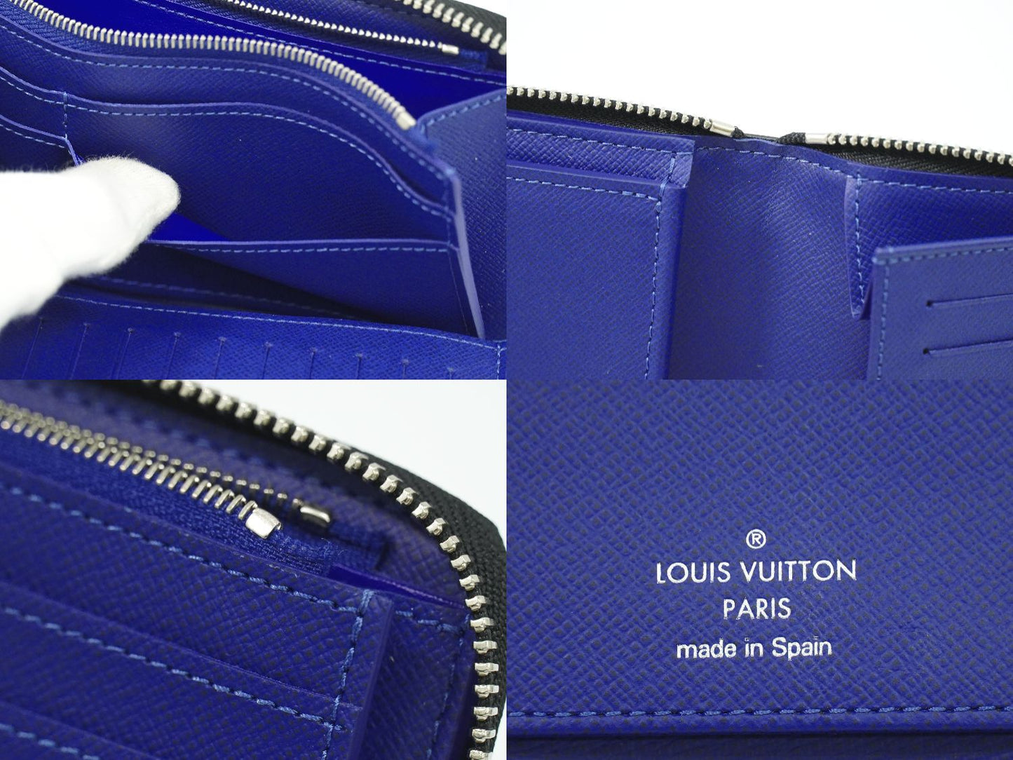 LOUIS VUITTON ジッピーウォレット ヴェルティカル タイガラマ 長財布 コバルト M30447
