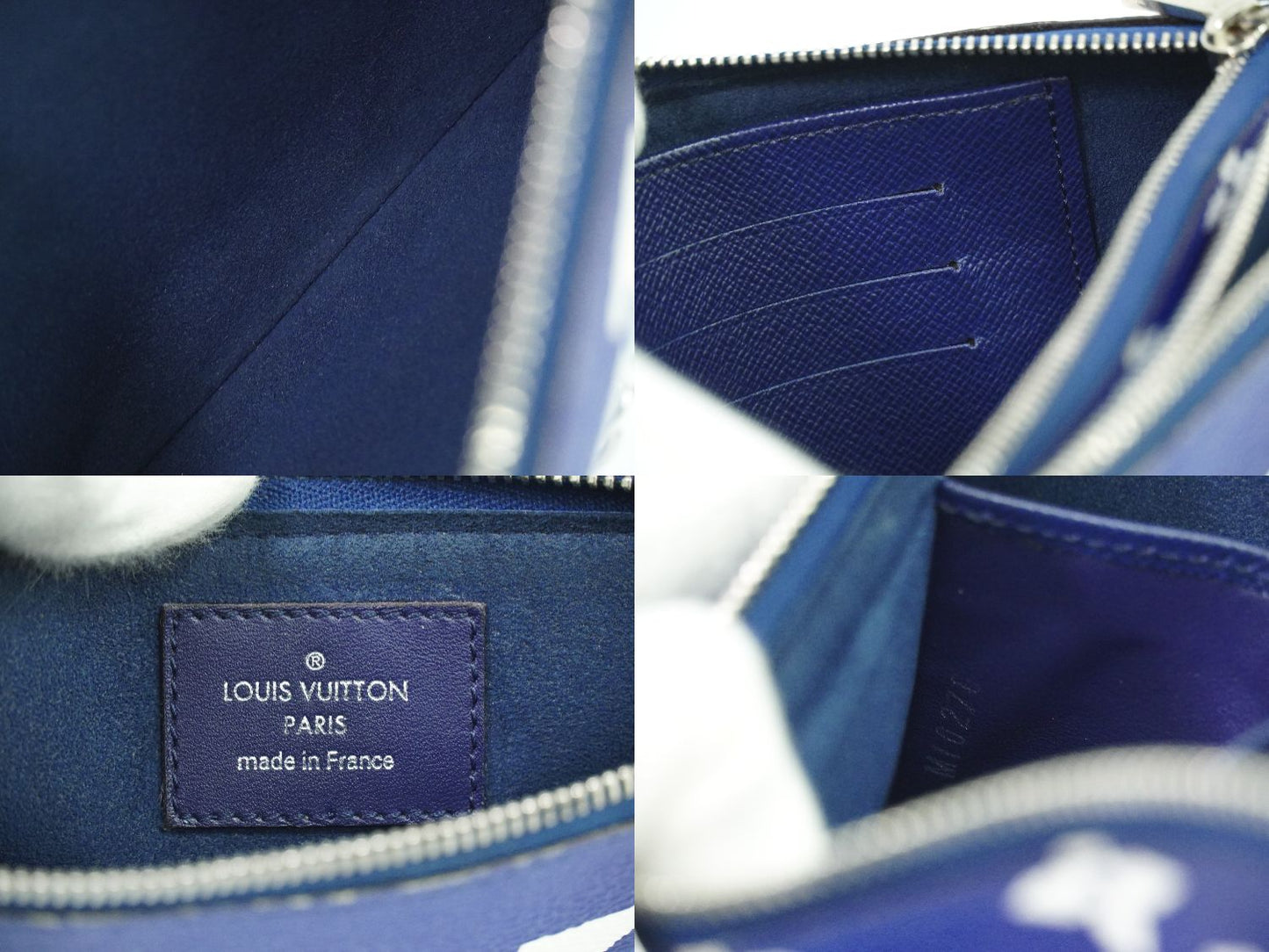 LOUIS VUITTON エスカル ポシェット ドゥーブル ジップ モノグラム ジャイアント ショルダーバッグ ブルー M69124