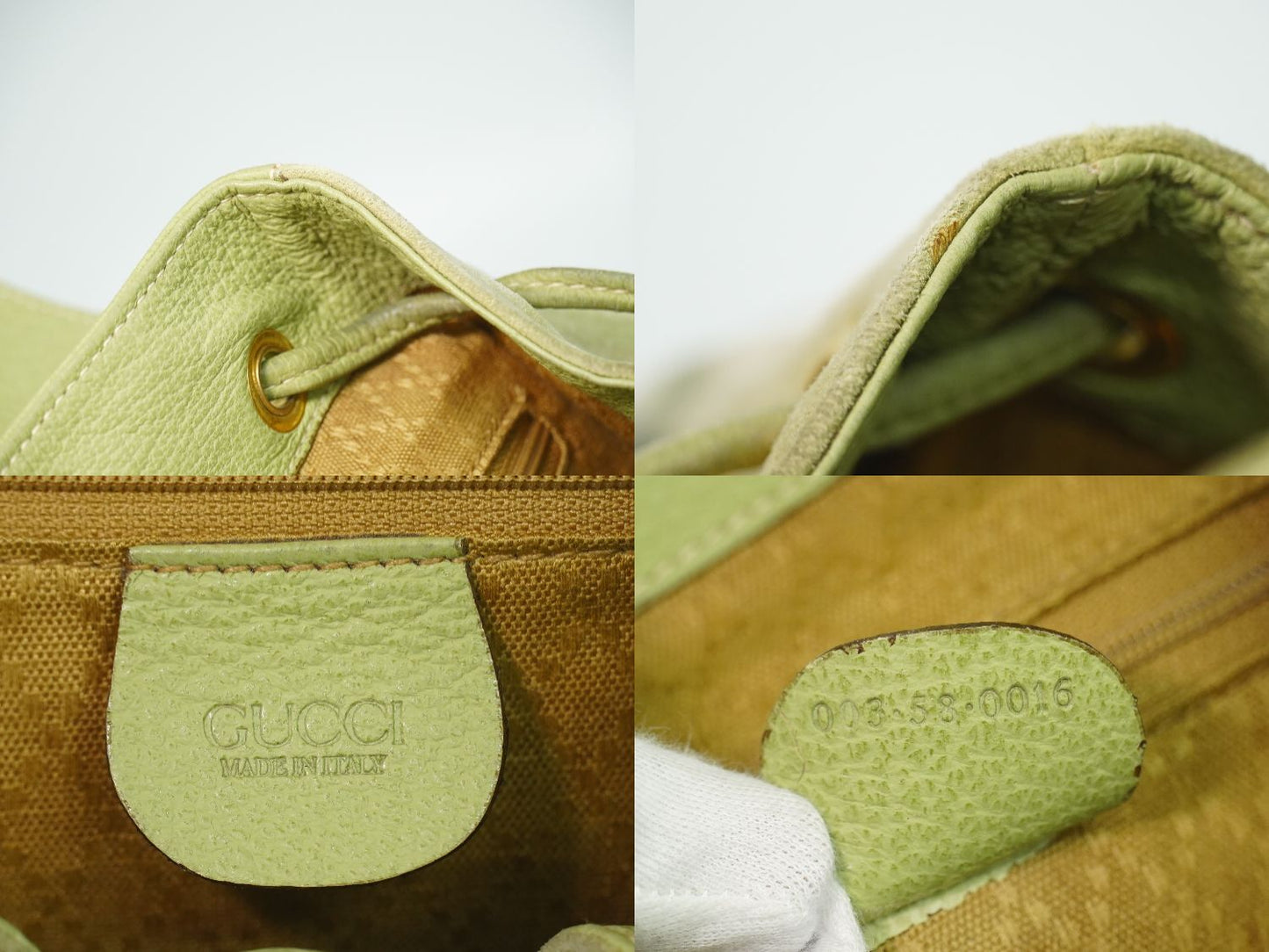 GUCCI バンブー リュックサック グリーン