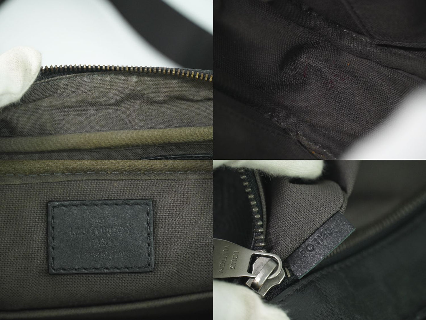 LOUIS VUITTON アンプレール ダミエアンフィニ ボディバッグ ブラック N41288