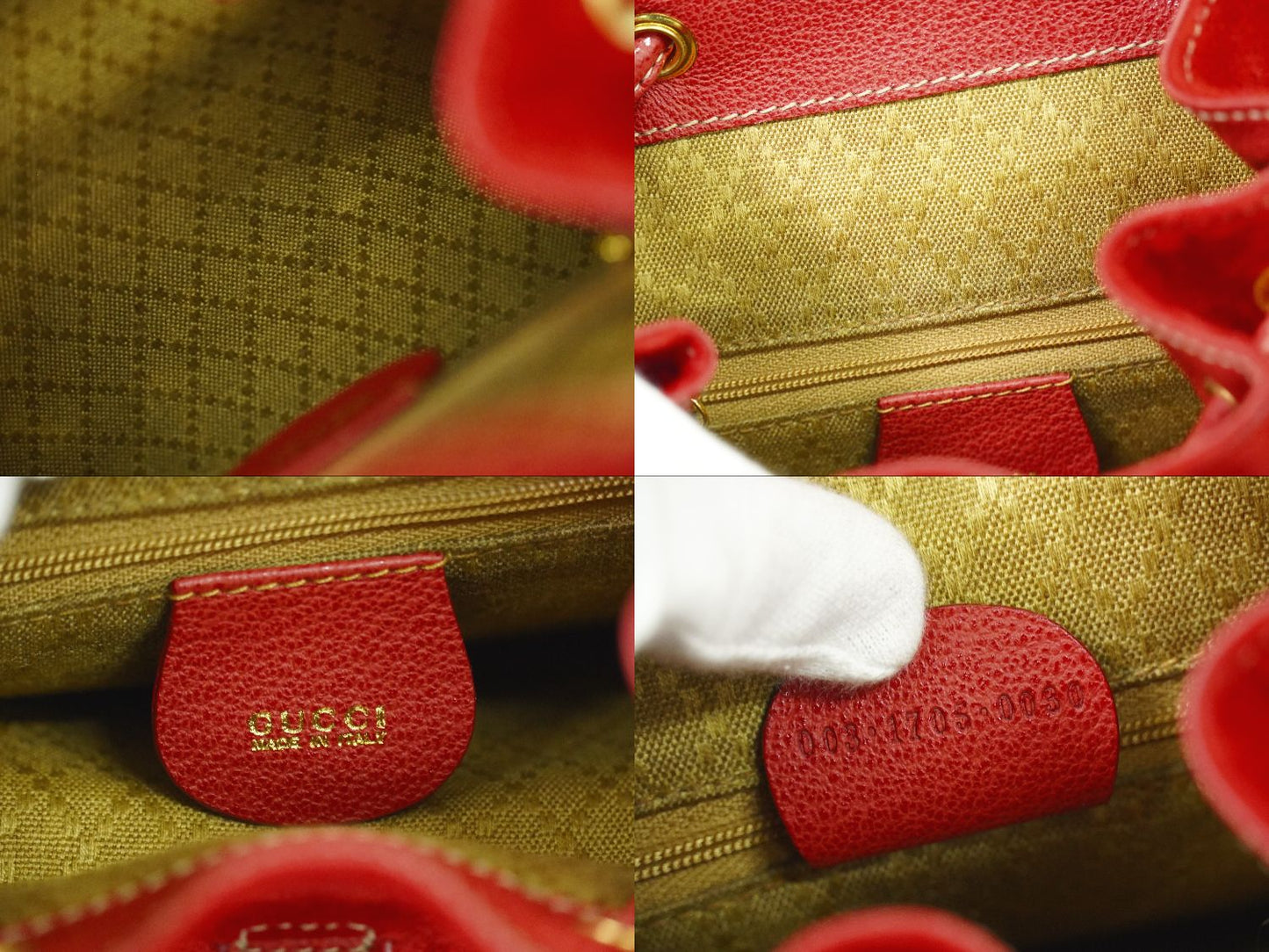 GUCCI バンブー ミニ リュックサック レッド