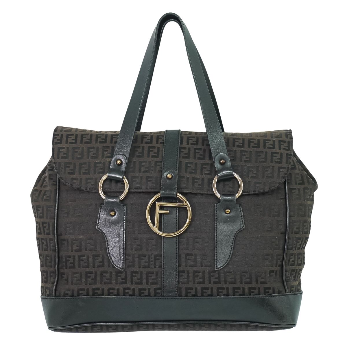 FENDI ズッキーノ ハンドバッグ ブラウン 8BN020