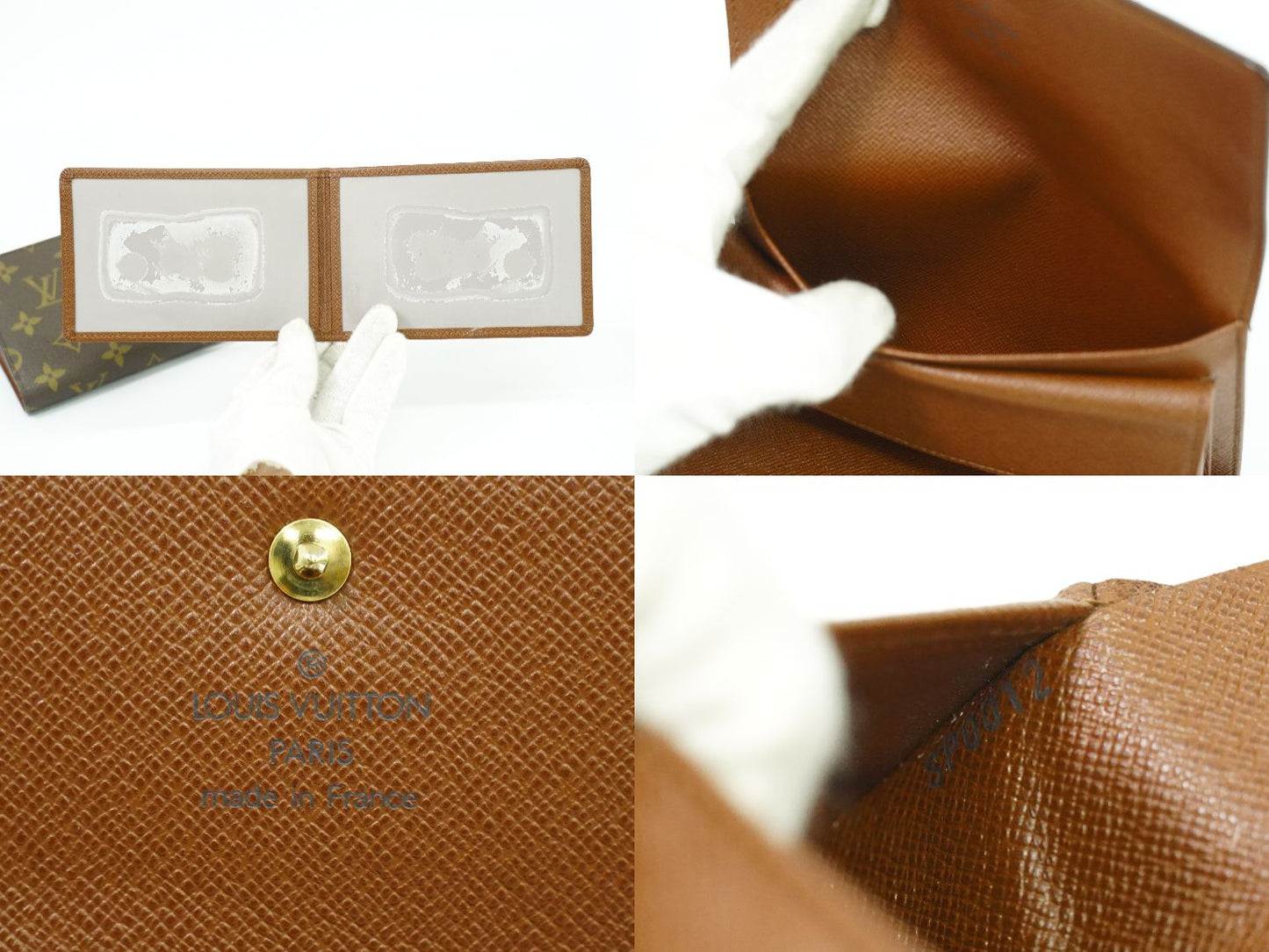 LOUIS VUITTON ポルト トレゾールエテュイ パピエ モノグラム 折財布 M61202