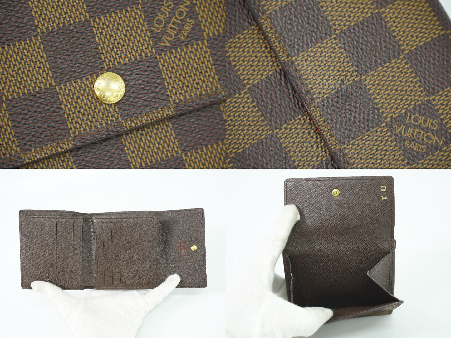 LOUIS VUITTON ポルトフォイユ エリーズ ダミエ エベヌ 折財布 N61654