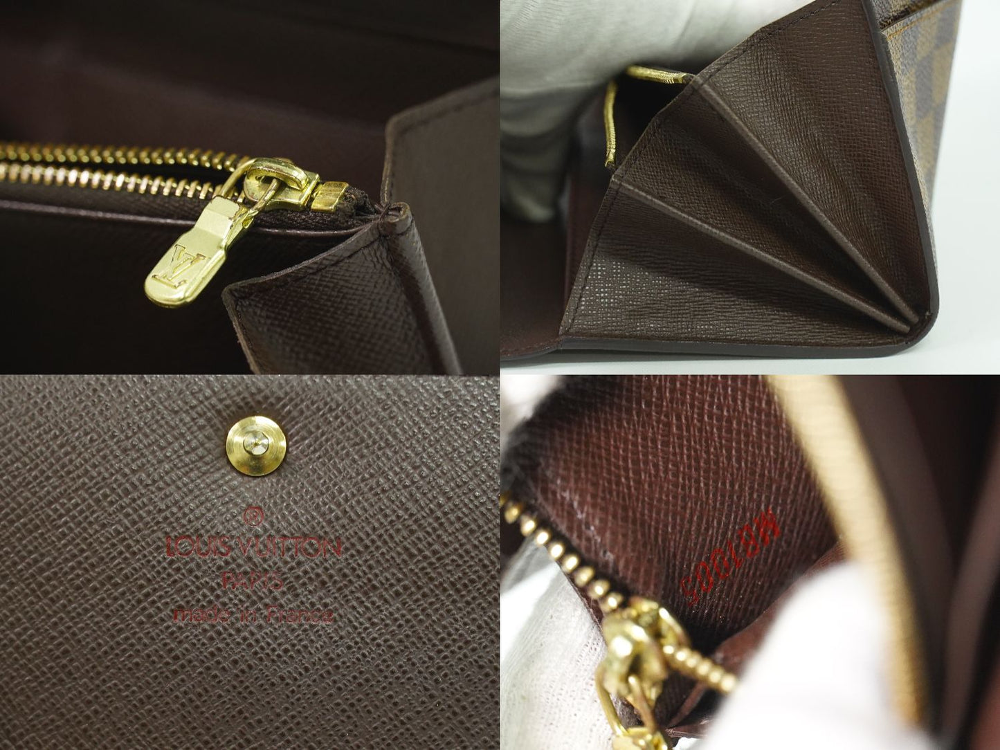 LOUIS VUITTON ポシェット ポルト モネ クレディ ダミエ エベヌ 長財布 N61725