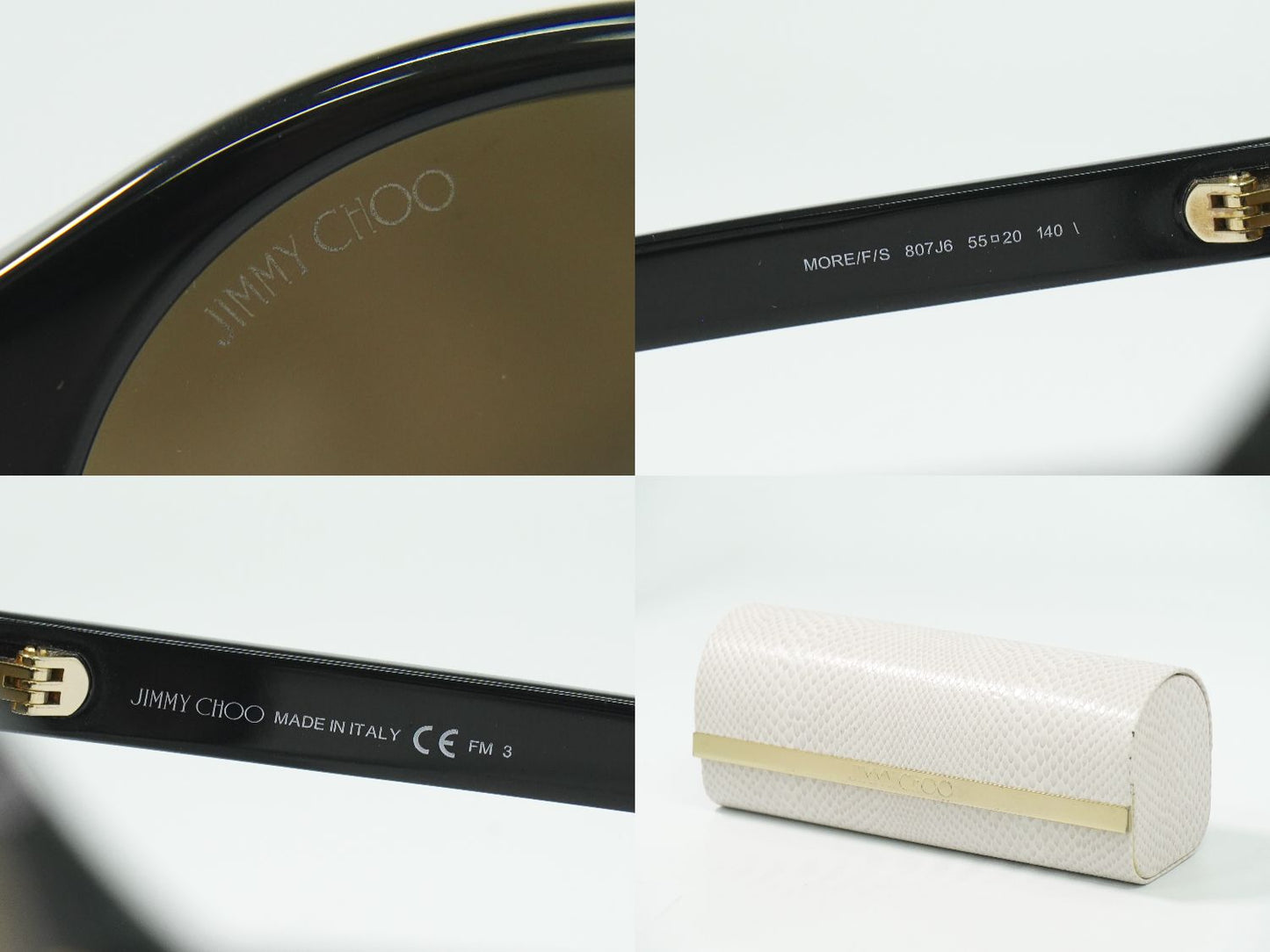 JIMMY CHOO スタッズ サングラス ブラック MORE/FS 807J6