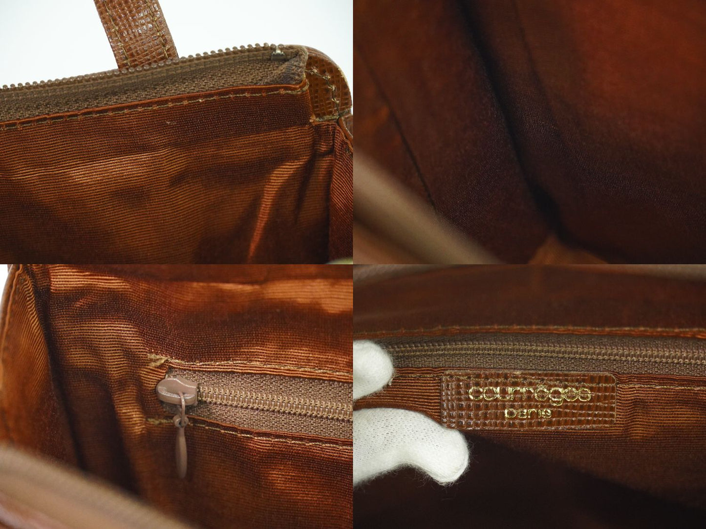 Courreges 2WAY ショルダーバッグ ブラウン