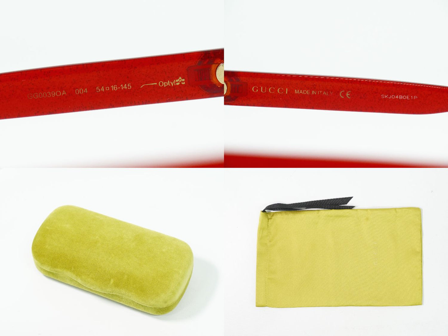 GUCCI インターロッキングG メガネ フレーム レッド GG0039OA