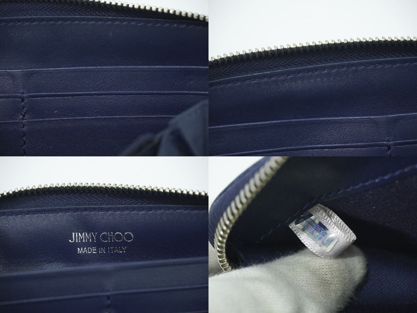 JIMMY CHOO スタースタッズ 長財布 ブルー
