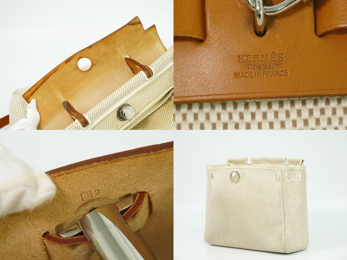 HERMES エールバッグ PM 2WAY ショルダーバッグ □F刻 2002年 ベージュ ブラウン