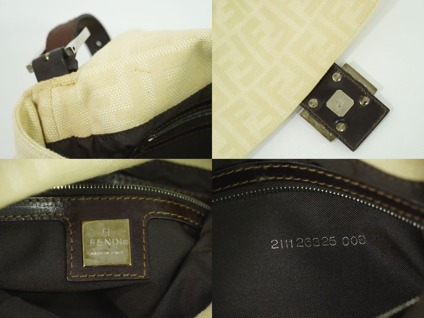 FENDI ズッカ マンマバケット ショルダーバッグ ベージュ 26325