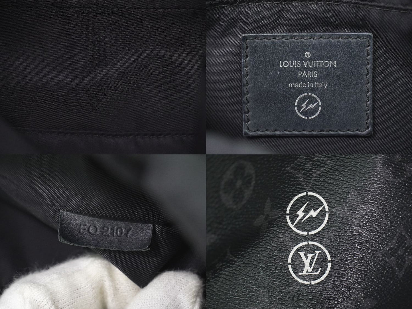 LOUIS VUITTON LV × フラグメント FRAGMENT ナノバッグ モノグラム エクリプス ショルダーバッグ M43418