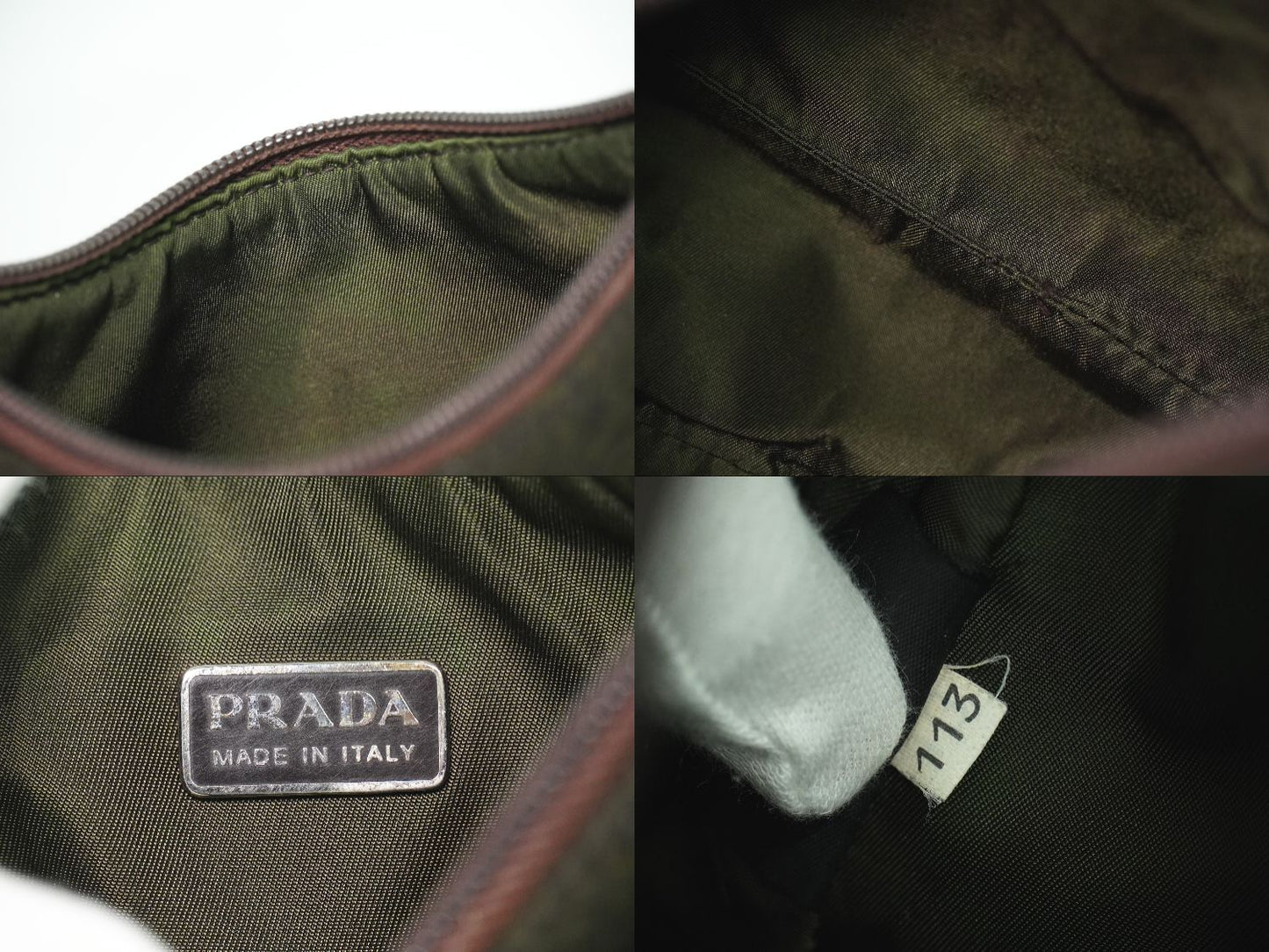 PRADA スポーツライン ハンドバッグ ダークカーキ