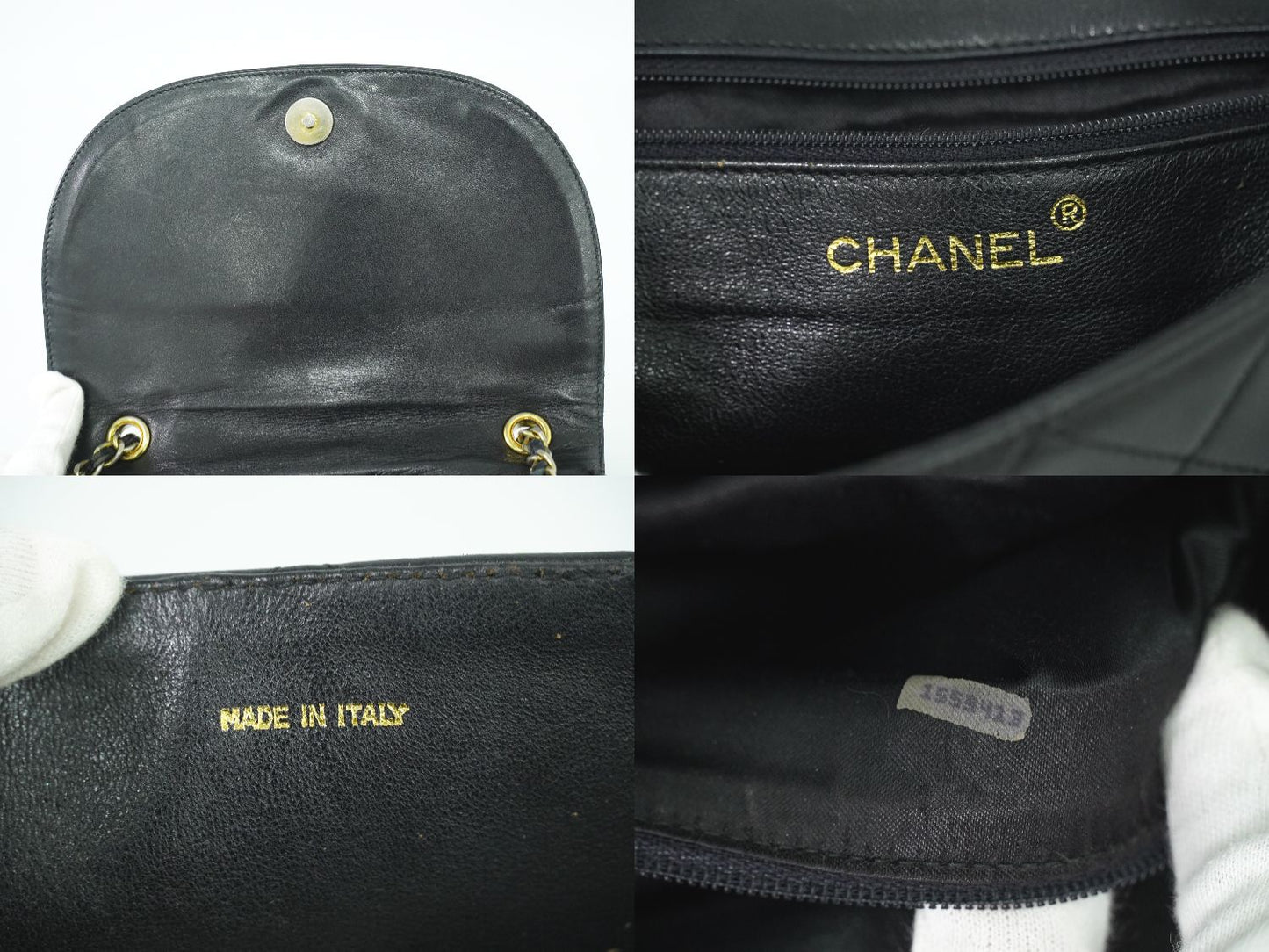 CHANEL ココマーク マトラッセ ショルダーバッグ ブラック