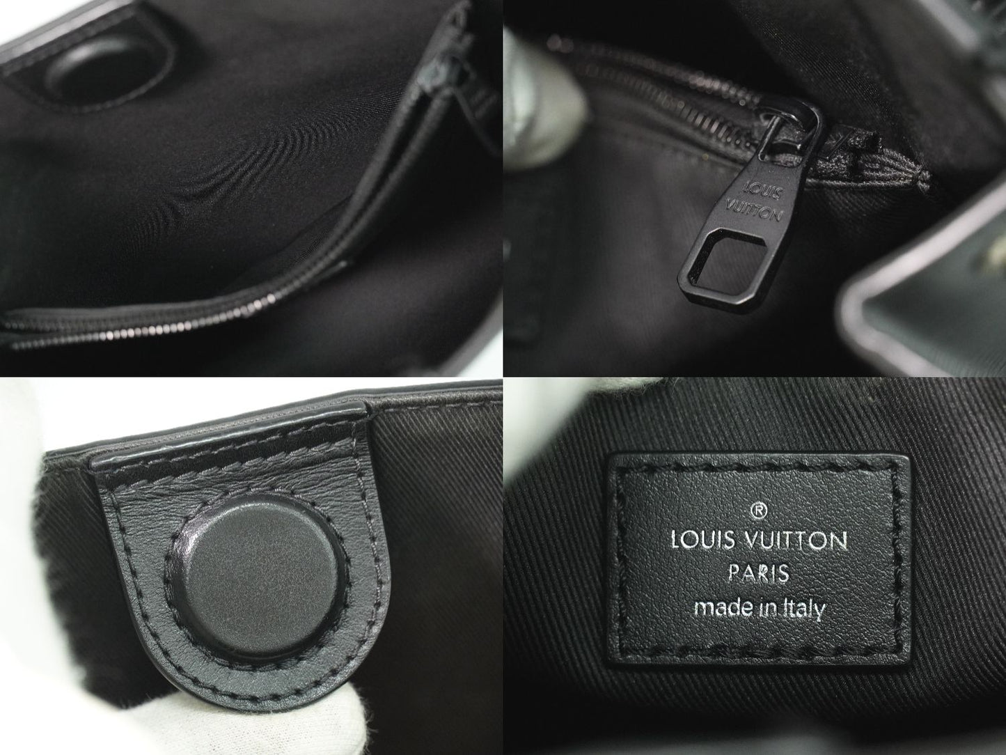 LOUIS VUITTON サックプラ フォールド エピ レザー 2WAY ショルダーバッグ ノワール M58497