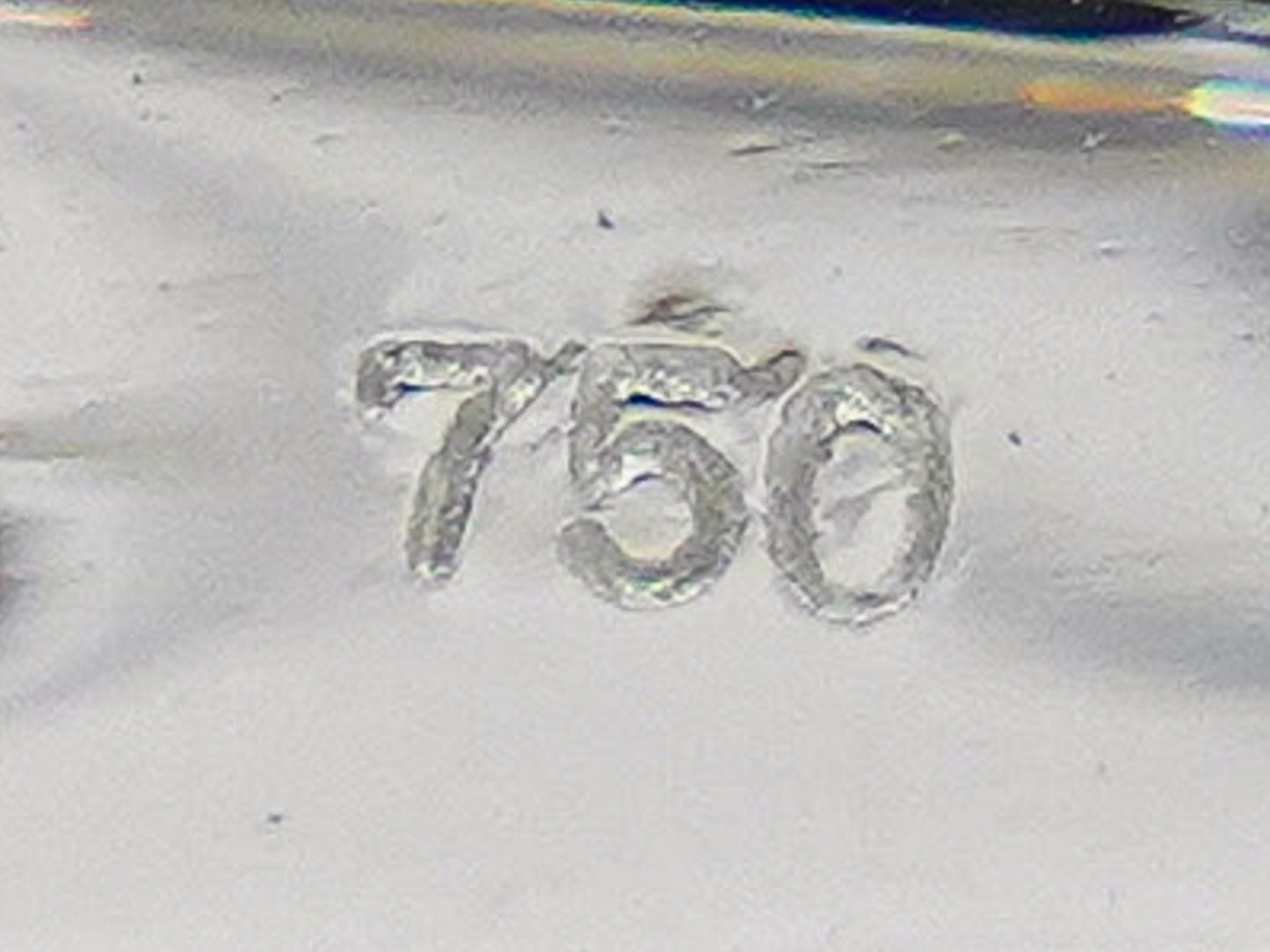 クリソベリル 3.08ct ダイヤモンド 0.38ct 750 18K WG リング 14.5号 グレー