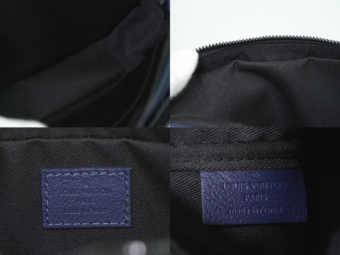 LOUIS VUITTON トリオ メッセンジャー モノグラム シャドウ ショルダーバッグ インクブルー ホワイト M24753