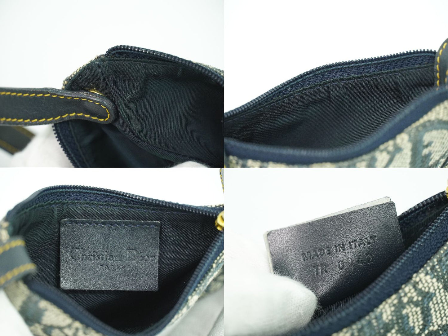 Christian Dior サドル トロッター コインケース ネイビー