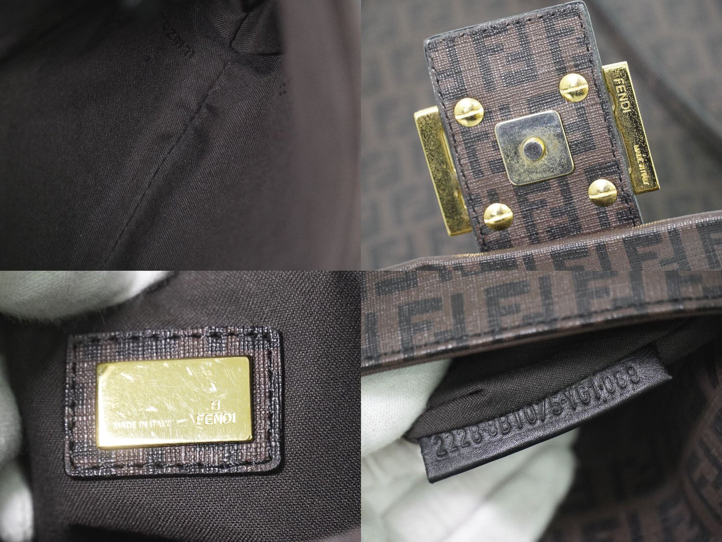 FENDI ズッキーノ ショルダーバッグ ブラウン 8BT075