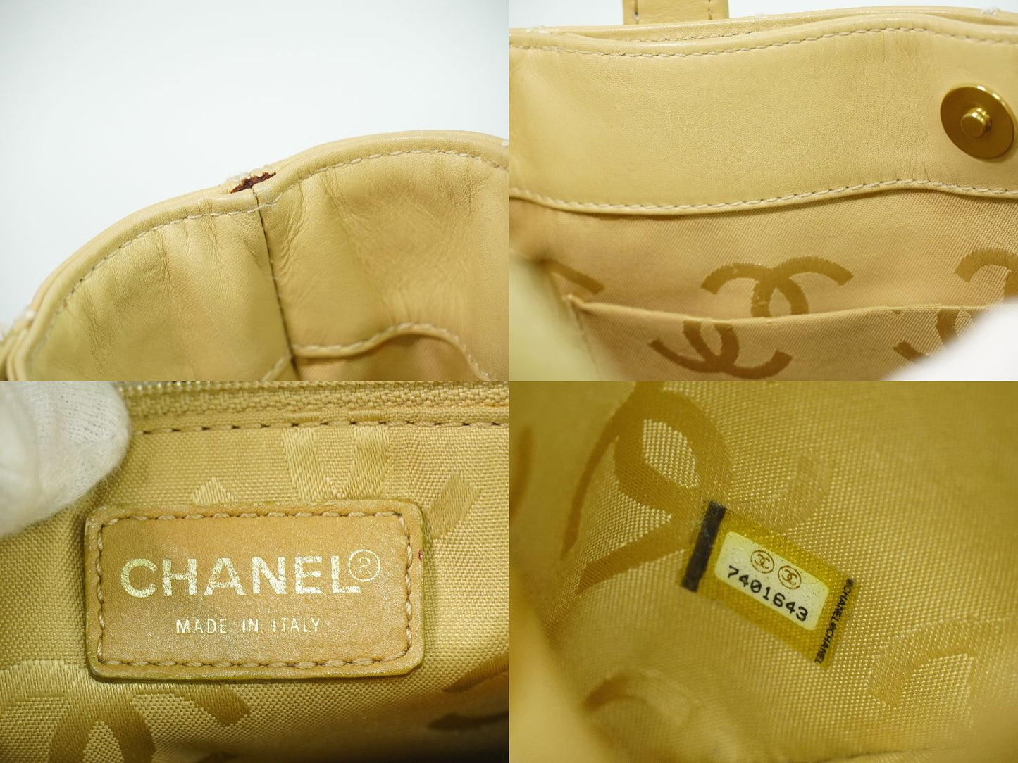 CHANEL ワイルドステッチ ココマーク トートバッグ ベージュ