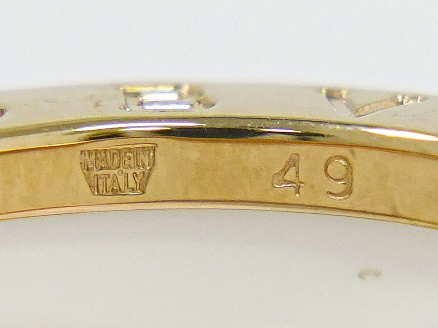 BVLGARI B-ZERO1 Au750 PG セラミック リング 49 6.5号 ホワイト