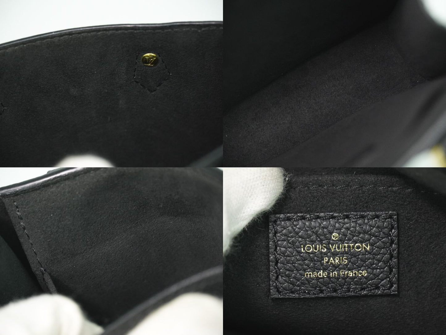 LOUIS VUITTON プティット サックプラ モノグラム アンプラントレザー 2WAY ショルダーバッグ ノワール M81416